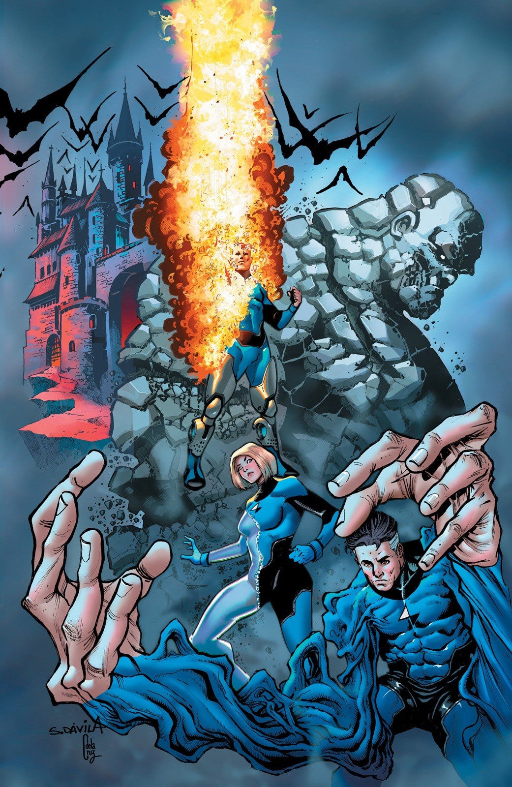 Midnight Spider-Man #1, X-Men #1, Fantastic Four #1 Sergio Davila DUK Virgin Set