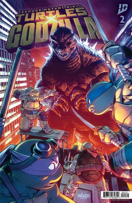 TEENAGE MUTANT NINJA TURTLES VS GODZILLA #2 SANTOLOCO VAR (PREORDER - 7TH JAN)